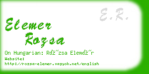 elemer rozsa business card